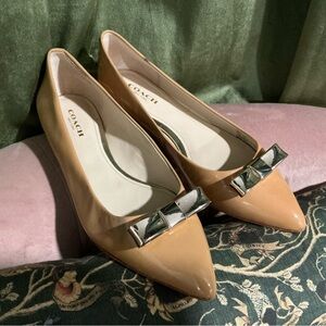 Coach Tan Women's Shoes with Bow Accent